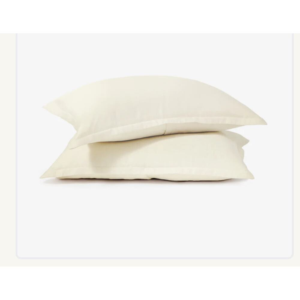Buffy Breeze Eucalyptus Shams double layered cooling standard cream minimalist